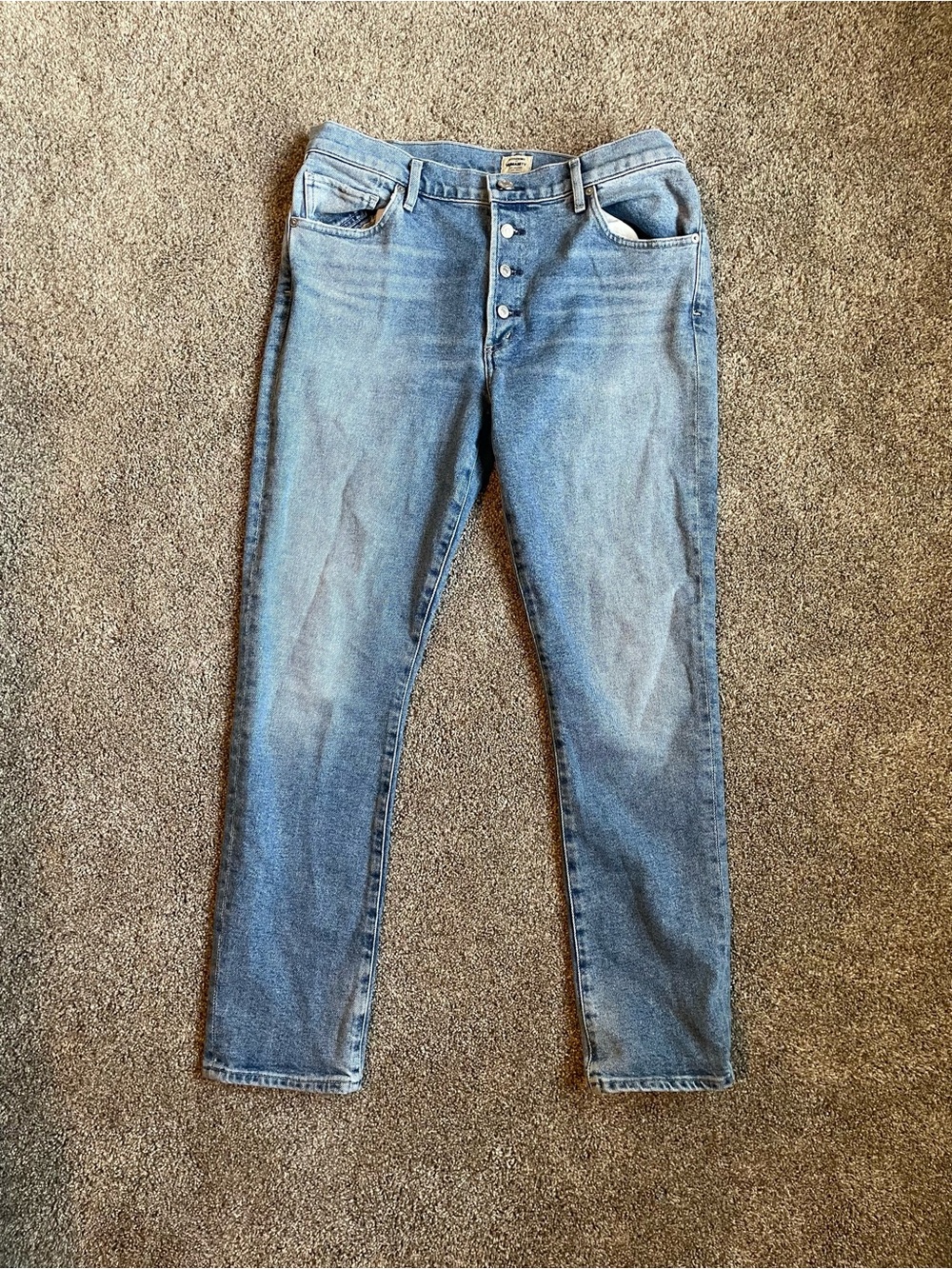 Citizens Of Humanity Light Blue Straight-Leg Jeans Size 31